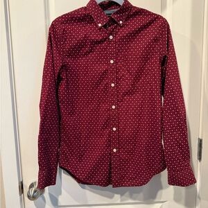 Banana Republic Red Casual Button Down Shirt